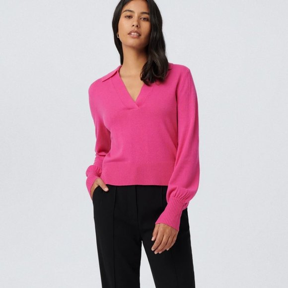 Diane Von Furstenberg Sweaters - NWT, DVF Rhodes Collared Knit Sweater